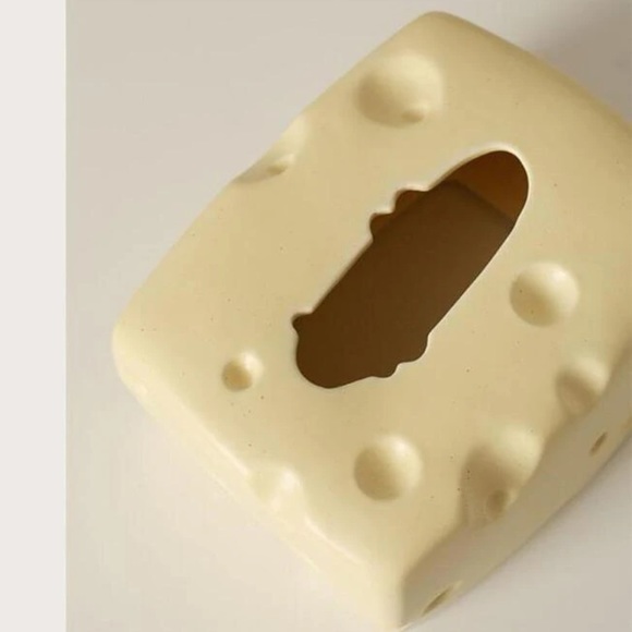 🧀Cheese shaped tissue box- porcelain - Picture 4 of 9